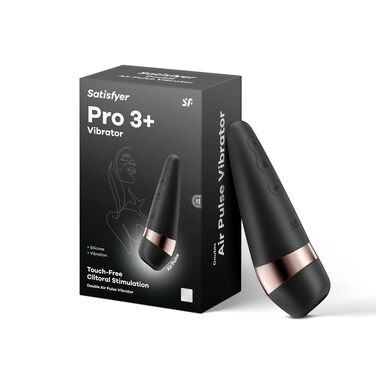 Vibrator Satisfyer Pro 3 Plus: потужний масажер для жінок | Стимуляція клітора | Безшумний, водонепроникний (IPX7), з функцією насосу | 1 шт.