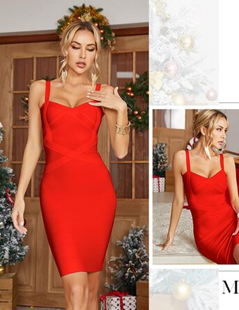 Сукня-боді Bodycon з віскози Meilun без рукавів, червона/для відпочинку, однотонна (Getaway Solids)