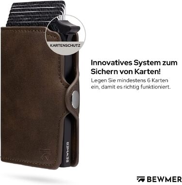 Преміальний кредитний картхолдер BEWMER — Слім-гаманець з RFID-захистом для чоловіків та жінок, коричневий