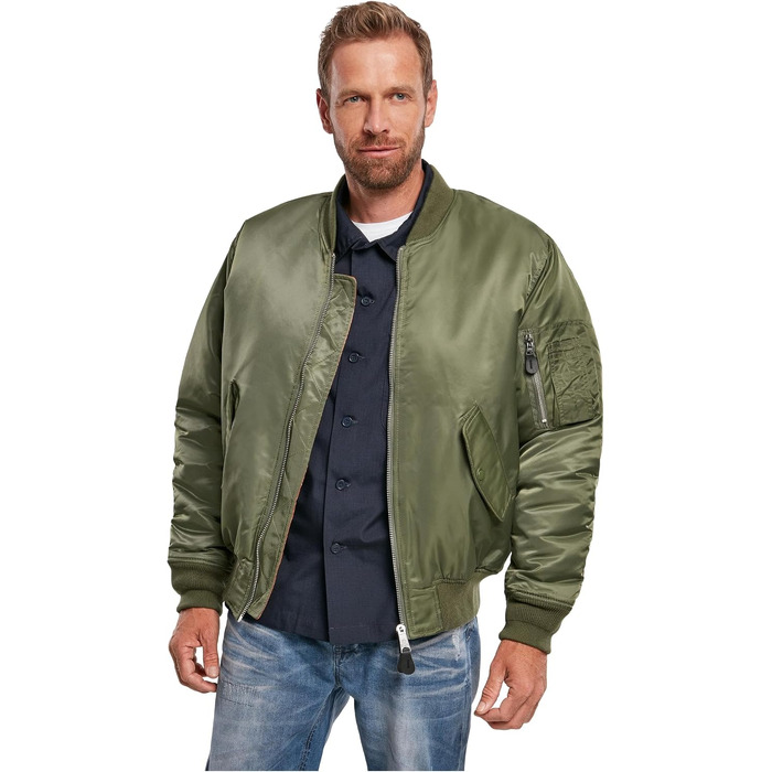 Чоловіча куртка-бомбер Brandit MA-1 Fliegerjacke, колір Olive 1, розмір XL