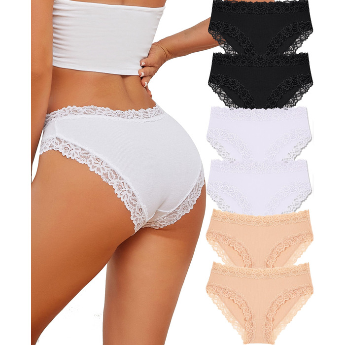 6 пар бавовняних трусиків для жінок, бразильський тип, мереживо, секси, хіпстер, труси, панчіхи, S-X
