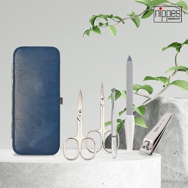 Манікюрний набір nippes Solingen Vintage, 7 предметів, натуральна шкіра корови, Made in Germany
