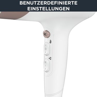 Фен для волосся Rowenta x Karl Lagerfeld CV581L Studio Dry з технологією Effiwatt, 6 рівнів швидкості та температури, Thermo Control, чорний/червоний (Rose Gold)