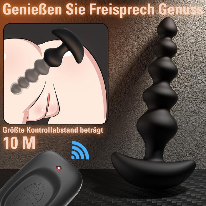 Вібратор анальний для початківців Yivans з пультом дистанційного керування, 16 режимів, тиха робота, для жінок та пар