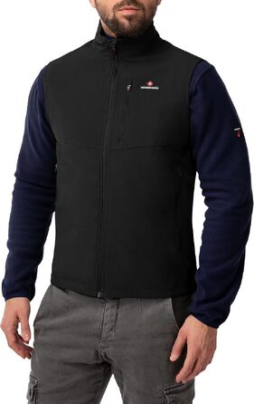 Чоловіча жилетка Softshell Höhenhorn Allalin для активного відпочинку та бігу, чорна, розмір L