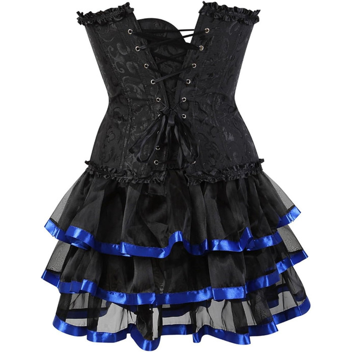 Корсетне плаття Moulin Rouge в готичному стилі, спідниця, великі розміри S-3XL, комплект, колір цегляний