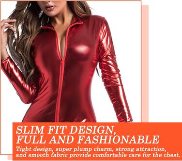 Жіноча спідня білизна FLYSL: сексуальна спідня білизна з латексу, червона, розмір XL