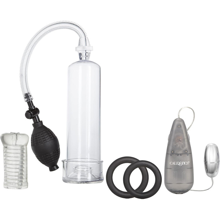 Набір для мастурбації Apollo California Exotic Novelties з помпою для пеніса, сірий