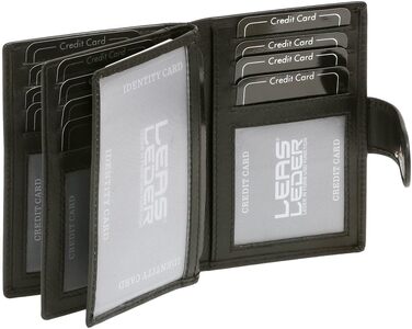 Шкіряний тримач для кредитних карток LEAS Card-Collection з RFID-захистом, чорний