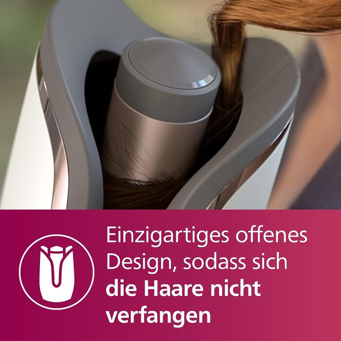 Автоматичний стайлер для завивки волосся Philips 8000 Series з технологією MoistureProtect, 27 варіантів укладання, білий, BHB878/00