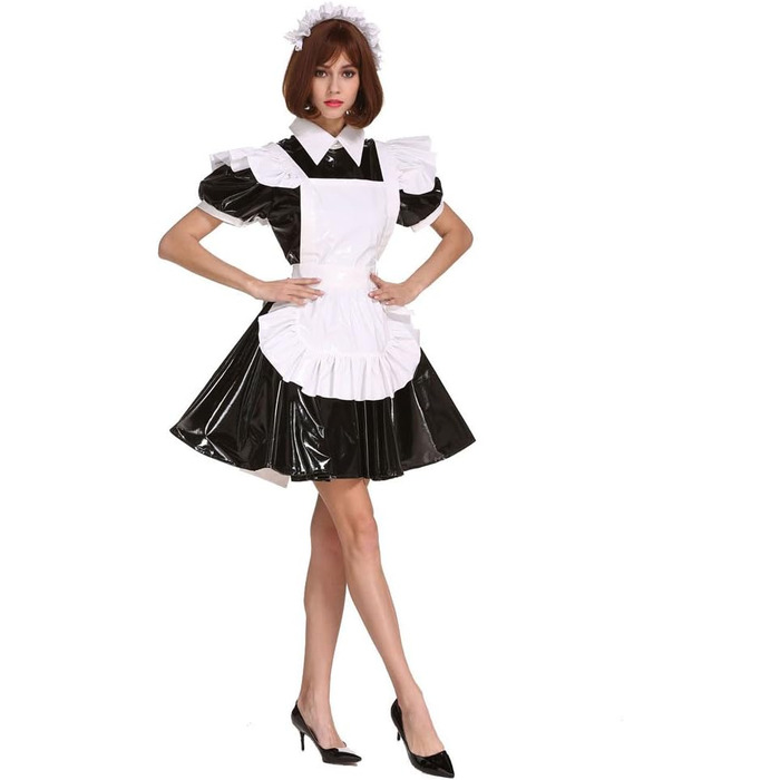 Костюм для чоловіків GOceBaby Sissi Zofen XXL: чорний, з замком, з ПВХ, для чоловіків великих розмірів