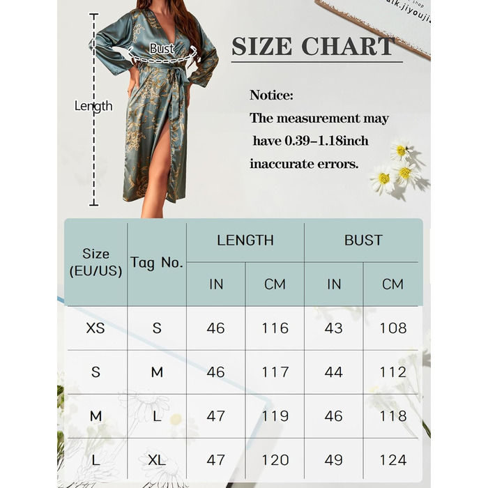 Халат жіночий шовковий сатиновий FEOYA, халат для дому, вечірній, весільний, зелений, розмір L