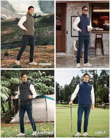 Чоловічий жилет Outdoor Ventures Softshell з утеплювачем: водовідштовхуючий, вітрозахисний та дихаючий жилет для їзди на велосипеді, бігу та походів (Зелений, 3XL)