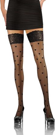 Шкарпетки-шкарпетки Sesto Senso 3 шт. для жінок, без бретелек, з візерунком, 20 DEN, мереживо, розмір M-L, набір MIX візерунків