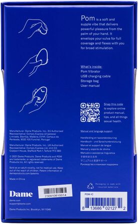 Вібратор Dame | Міні вібратор для жінок з гнучкою формою | Водонепроникний, USB-зарядний, з медичного силікону | Компактний, дискретний, кольори сливи