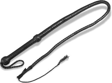 Кожаний батіг Bull Whip 120 см: міцний, з одним кінчиком, створює гучний звук