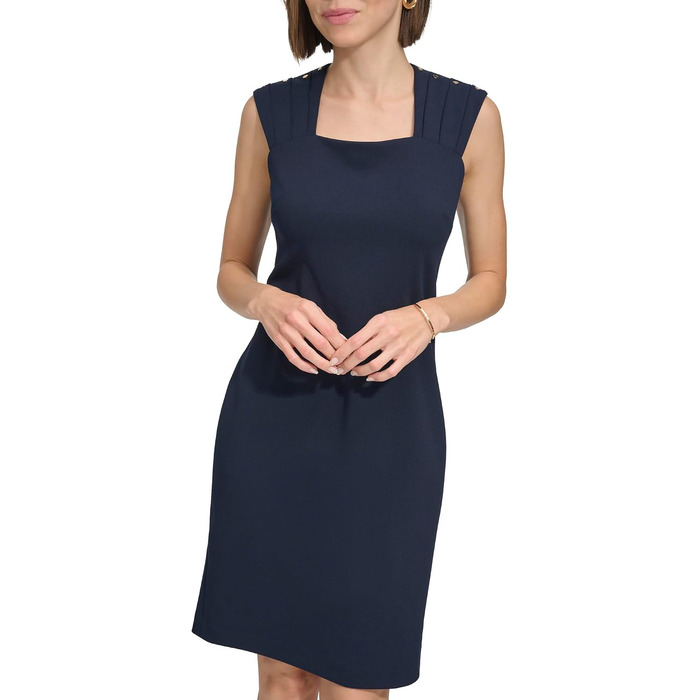 Сукня Tommy Hilfiger Scuba Crepe Rivet, колір Sky Captain (32)