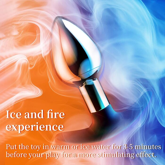 Анальний плагін для жінок з кулькою всередині – металевий батплъг для інтенсивних відчуттів, секс-іграшка для пар та початківців LZYLWC (S+L)