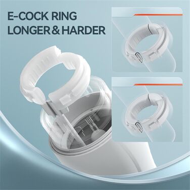 Масажер для чоловіків з нагріванням, 4 режими всмоктування, 10 вібрацій, чорний