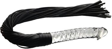 Лезбійський плетище з шкіри для БДСМ, 20 см. Іграшки для пар, анальні пробки, плети, шкіряні іграшки для дорослих