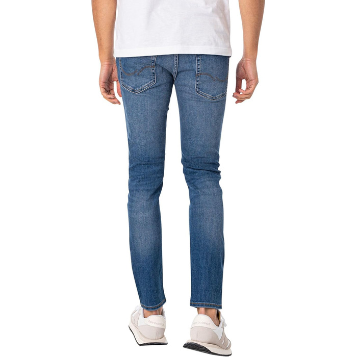 Чоловічі вузькі джинси Skinny Jack & Jones JJILIAM JJORIGINAL синього кольору, 36W / 32L