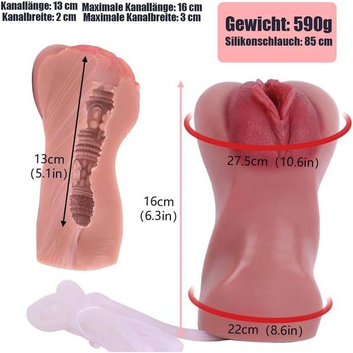 Реалістичний мастурбатор з 3D-вагіною та кліторісом для чоловіків | Імітація жіночого оргазму та бризок