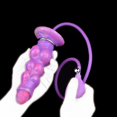 Інопланетний дилда з яйцем, що світиться, Lmgoc. Анальний плагін, мастурбатор G-Spot, для жінок та чоловіків. Світлодіодний, пневматичний, фентезі.