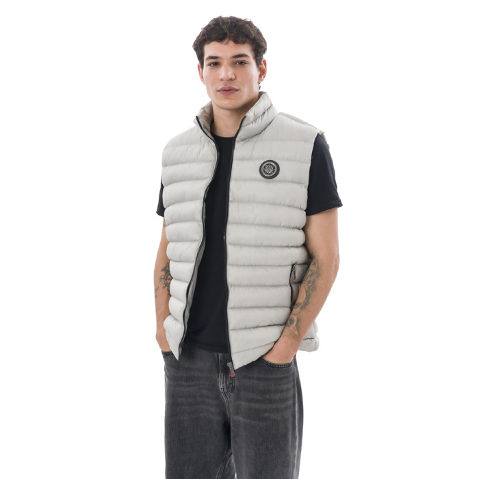 Чоловічий жилет-дутик Premium Puffer — м'яка тканина та підкладка, колір сірий (Stein), розмір XXL