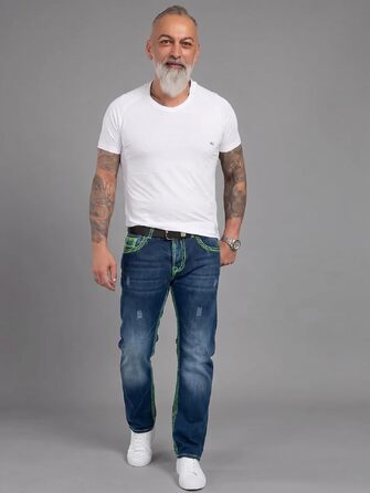 Чоловічі джинси Rock Creek Denim M33 з товстими швами, сині (31W / 32L, Rc-2271)