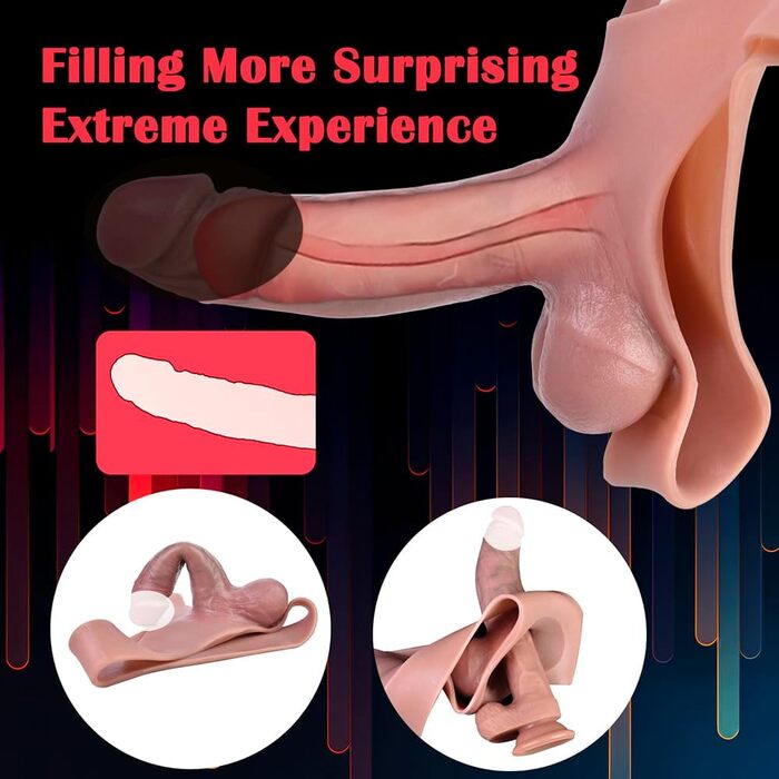 Силіконовий реалістичний презерватор-ігрушка для чоловіків, презерватор-чохли з вигином, презерватори-чохли з вигином, 5 стилів, збільшувач пеніса, сексуальна іграшка для чоловіків (8505)