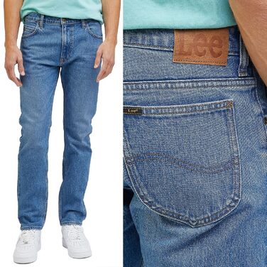 Чоловічі джинси LEE Classic Straight Fit Brooklyn, синьо-чорні (Moody Blue Used), розмір 32W/34L
