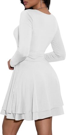 Cicy Bell: міні-сукня з квадратним вирізом та воланами, біла, XL