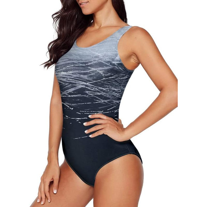 Світшот Bsubseach для жінок з контролем живота, купальник з перехресною спинкою, сірий, L