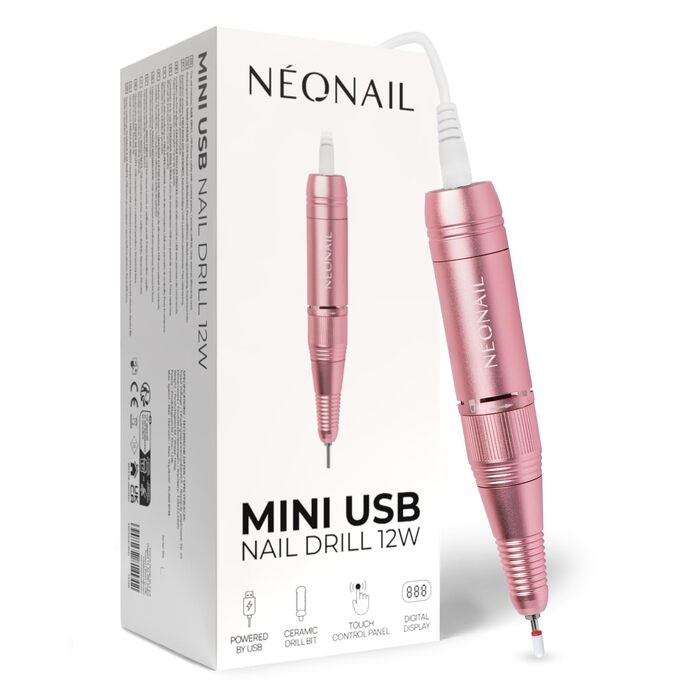 Електричний апарат для манікюру та педикюру NÉONAIL Mini USB Nail Drill 12W — професійний фрезер для нарощених нігтів та видалення мозолів