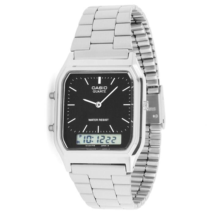 Наручний годинник Casio Collection Unisex Retro (Сріблястий/Чорний)