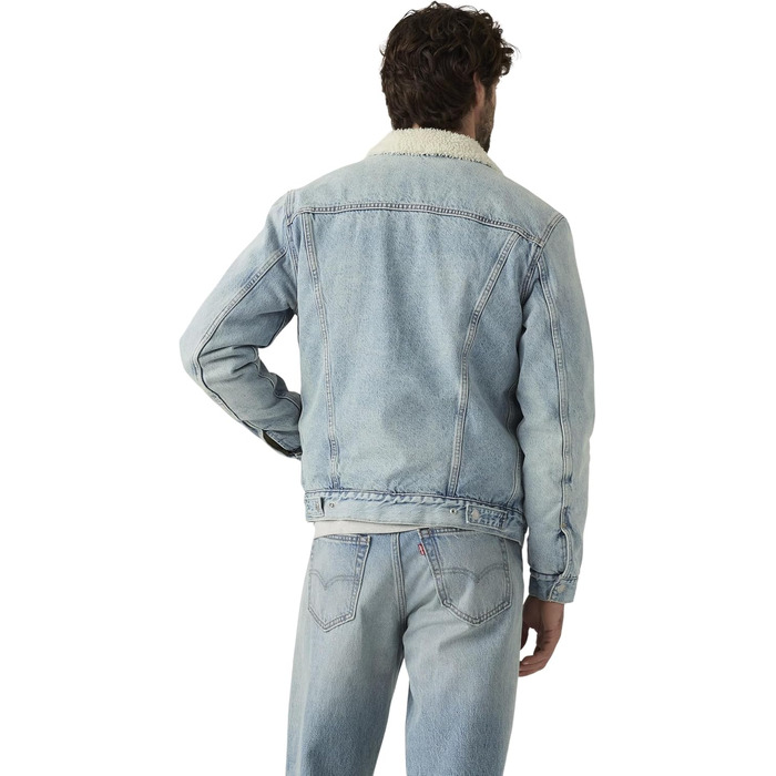 Чоловіча джинсова куртка Levi's Trucker з підкладкою Sherpa, колір Kentucky Blue