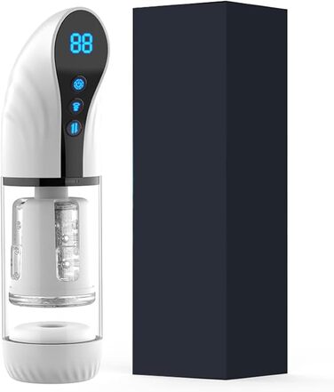 Масажер для чоловіків 2-в-1 з помпою для збільшення, 9 режимів, LCD-дисплей, автоматичний