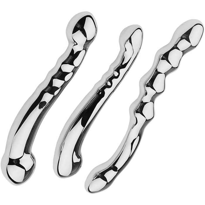 Анальний плаг з нержавіючої сталі GUYOS Doppelkopf для стимуляції G-точки та простати, 710г