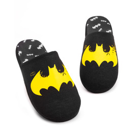 Чоловічі домашні капці DC Comics Batman Dark Knight з жовтим логотипом, чорні, розмір 45/46 EU