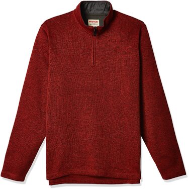 Чоловічий флісовий світшот Wrangler Authentics з чверть-зипр застібкою, довгий рукав, колір Bossa Nova, розмір 3XL