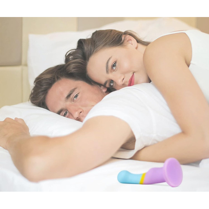 Силіконовий дildo для дорослих Sexspielzeug: гнучкий, гладкий, з матеріалу платини, вагінальна чаша, кольоровий (радуга)