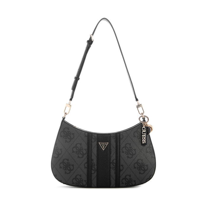 Жіноча сумка-кросбоді GUESS Noelle II Top Zip Shoulder Bag з логотипом, колір Coal