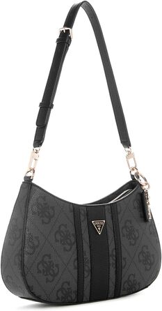 Жіноча сумка-кросбоді GUESS Noelle II Top Zip Shoulder Bag з логотипом, колір Coal