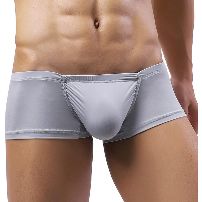 Шорти боксери чоловічі Faringoto, дихаюча білизна з шовковистого льону, труси боксери (XL, блакитний, чорний, білий, сірий, зелений)