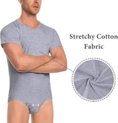 Комбінезон чоловічий Littleforbig з бавовни, вільний крій (сірий темно-сірий, L)