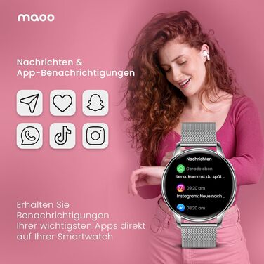 Смарт-годинник maoo Ventura для жінок з AMOLED-дисплеєм 1.32