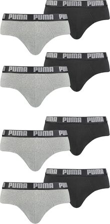 Сліпести PUMA Basic для чоловіків, 8 шт. у наборі (L, 230 - Back/Back, 691 - Dark Grey Melange / Black)