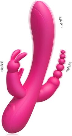 Вібратор FLYTAGLE для стимуляції клітора, 3-в-1 зайчик з 12 режимами вібрації, силіконовий, для жінок