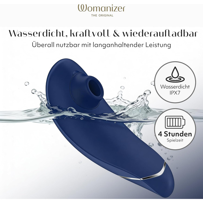 Womanizer Premium: вібратор для клітора з ефектом тиску | Інтимна іграшка для жінок | Чорний