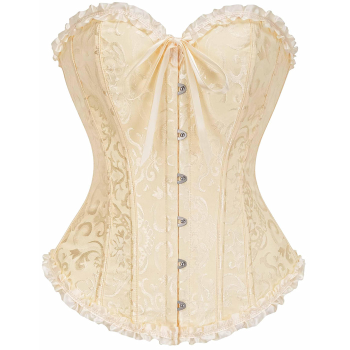 Корсет-топ SZIVYSHI для жінок: готичний корсет, бюстгальтер-корсет, бежевий, вінтажний стиль